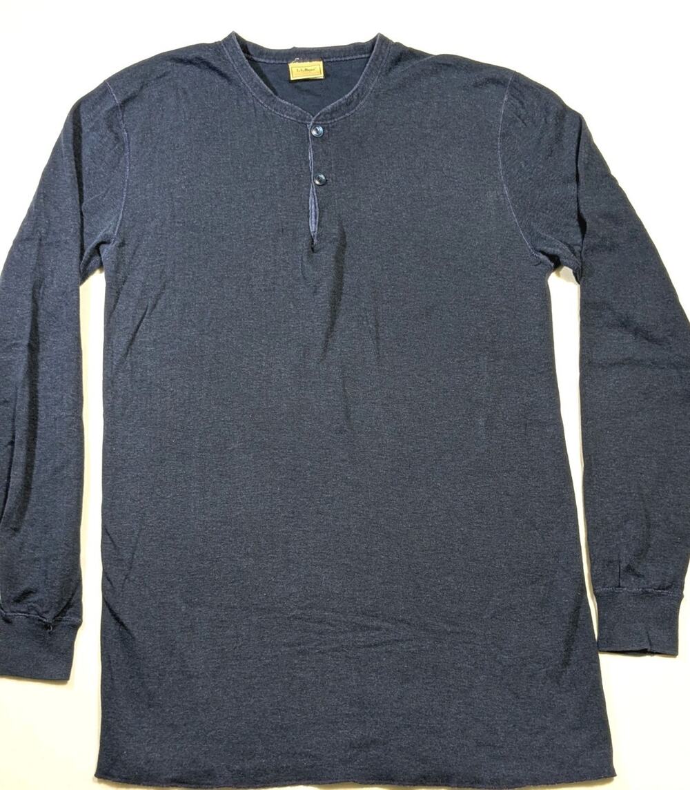 Men’s L.L. Bean Vintage Two Layer River Drivers Shirt Navy Blue size XL Wool USA
